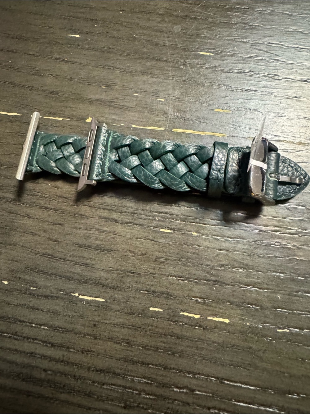 Brighton braid Leather Watch Band - Green